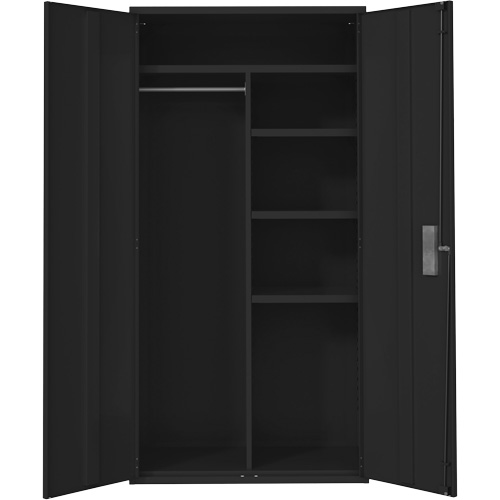 Armoire de rangements combin&eacute;s, Acier, 6 Tablettes, 72" h x 36" la x 18" P, Noir Superchem Industries