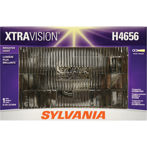H4656 XtraVision&reg; Sealed Beam Headlight, Halogen, 35 W/55 W, Off White Superchem Industries