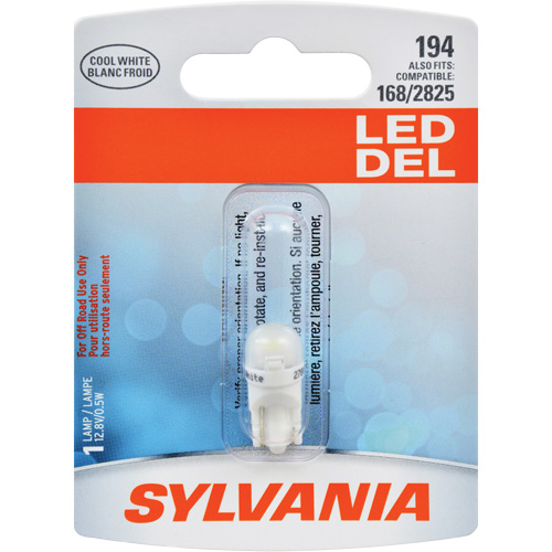 194 Mini Automotive Bulb, LED, 0.5 W/12.8 W, White Superchem Industries