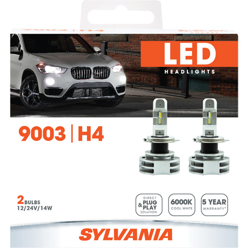 9003 Headlight Bulb, LED, 12 W/14 W/24 W, White Superchem Industries