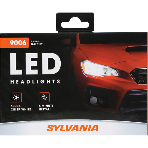 9006 Headlight Bulb, LED, 13.2 W/17 W, White Superchem Industries