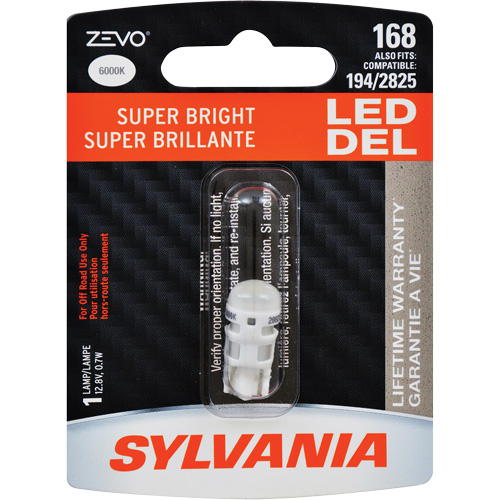 168 Zevo&reg; Mini Automotive Bulb, LED, 0.7 W, White Superchem Industries
