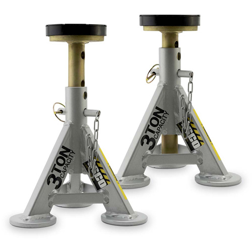 Performance Shorty Low Profile Jack Stands, 3 tons Capacity, 11" - 17" H Superchem Industries