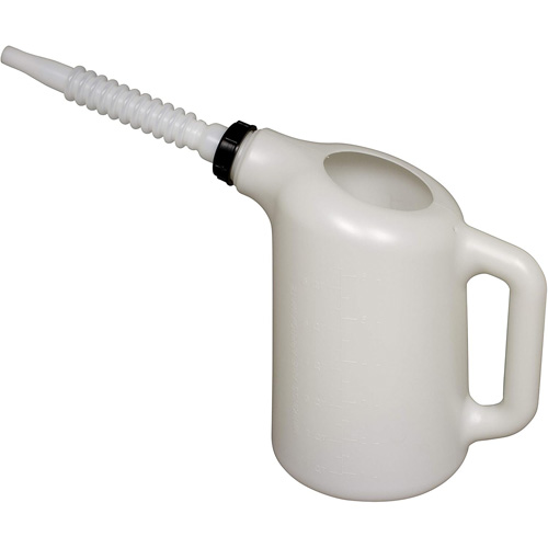 Oil Dispenser with White Spout, Plastic, 6 qt Capacity Superchem Industries