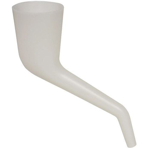 Entonnoir translucide &agrave; angle droit, Plastique Superchem Industries