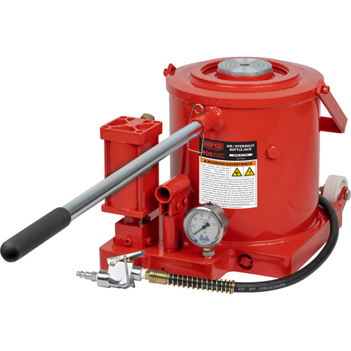 Bottle Jack, 100 Ton(s), Air Hydraulic, 17-7/10" Raised Height Superchem Industries