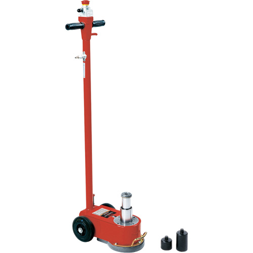 Cric t&eacute;lescopique de plancher, 33 tonnes Capacit&eacute;, 6" Abaiss&eacute;e, 12" &eacute;lev&eacute;e, Air comprim&eacute;/hydraulique Superchem Industries