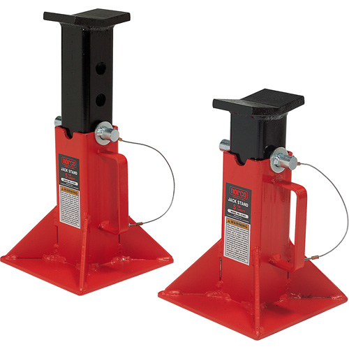 Jack Stands, Locking Pin, 5 tons Capacity, 9-1/2" - 15-3/4" H Superchem Industries