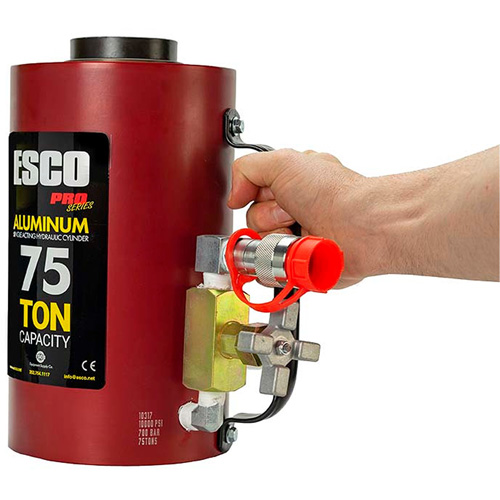 Heavy-Duty Hydraulic Cylinder, 6" Stroke, 75 Ton(s) Capacity, 10000 PSI Superchem Industries