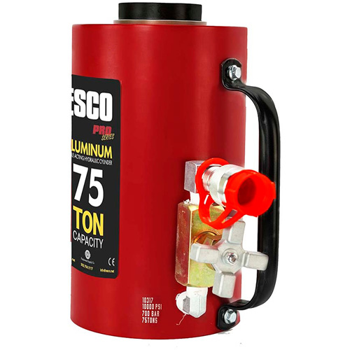 Heavy-Duty Hydraulic Cylinder, 6" Stroke, 75 Ton(s) Capacity, 10000 PSI Superchem Industries