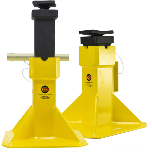 Jack Stands with Adjustable Screw Top Saddle, Locking Pin, 15-1/2" - 20-1/2" H Superchem Industries