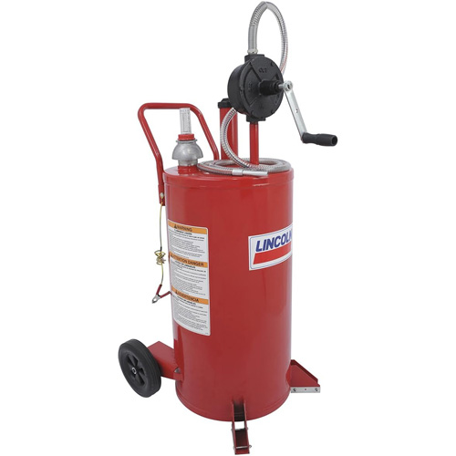 Chariot &agrave; carburant en acier de 25 gallons avec pompe rotative bidirectionnelle Superchem Industries