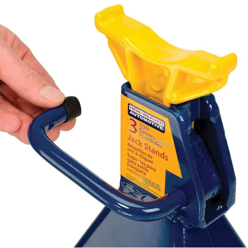 Jack Stand, Locking Handle/Ratchet, 3 tons Capacity, 19" H Superchem Industries