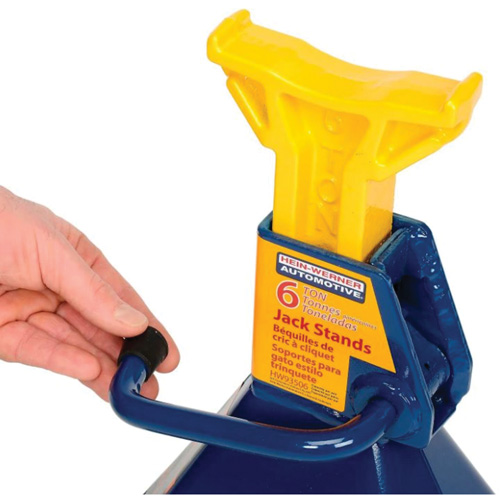 Jack Stand, Locking Handle/Ratchet, 6 tons Capacity, 25-1/4" H Superchem Industries