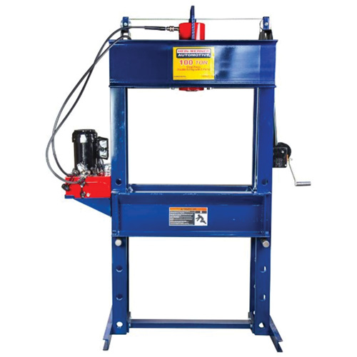 Double Acting Shop Press with Electric Pump, 100 tons Capacity Superchem Industries