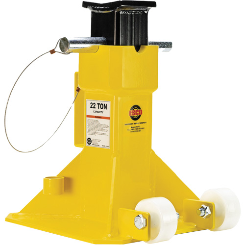 EZ-Wheel Jack Stand, Locking Pin, 22 Tons Capacity, 13-1/2" - 20" H Superchem Industries