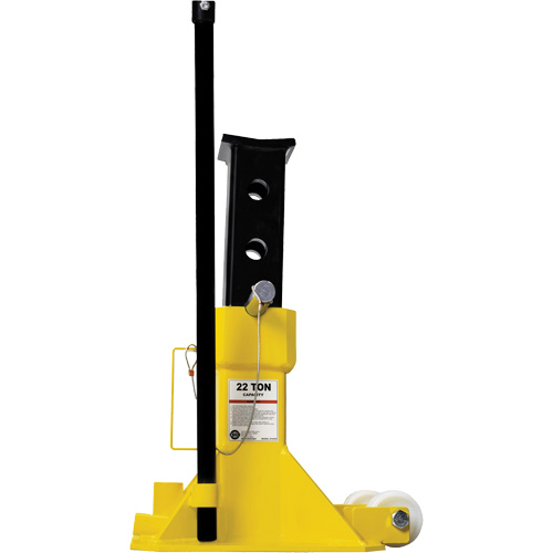 EZ-Wheel Jack Stand, Locking Pin, 22 Tons Capacity, 13-1/2" - 20" H Superchem Industries