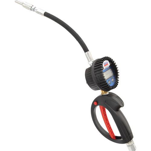 D&eacute;bitm&egrave;tre &eacute;lectronique de lubrifiant avec rallonge flexible &agrave; 90° Superchem Industries