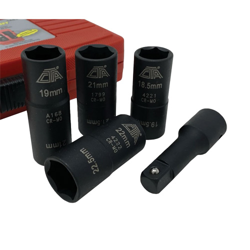 Flip Socket Kit, 5 Pieces, 1/2" Drive Size Superchem Industries