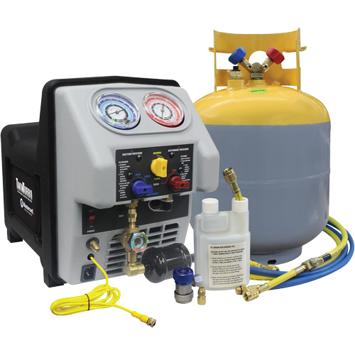 Twin Turbo Refrigerant Recovery System with 50 Lb DOT Tank Superchem Industries