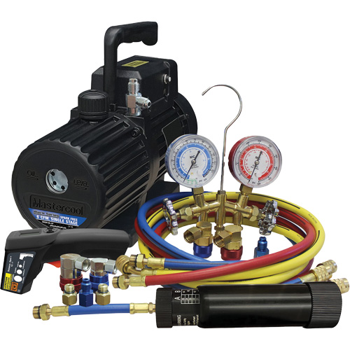 Ensemble combin&eacute; d&eacute;vacuation et de chargement pour R134a/R1234yf? Superchem Industries
