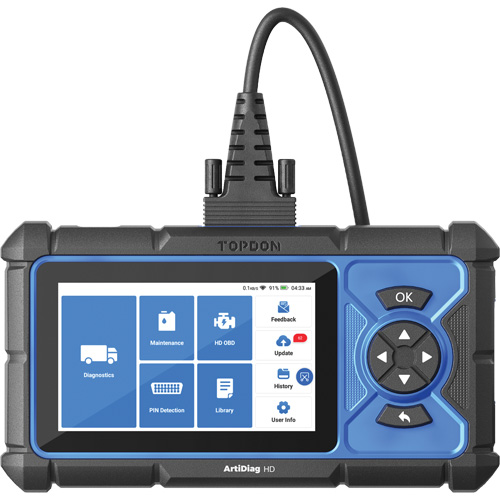 Outil de diagnostic robuste 5" ArtiDiag HD avec fonctions d'entretien Superchem Industries