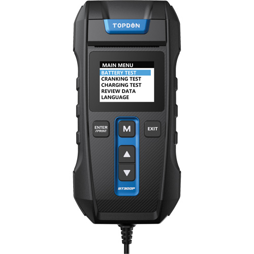 Testeur de batterie, de charge et de d&eacute;marrage BT300P avec imprimante Superchem Industries