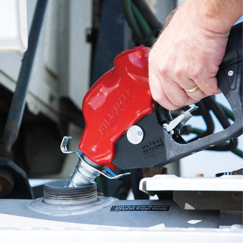 Red Ultra High-Flow Automatic Diesel Spout Nozzle Superchem Industries