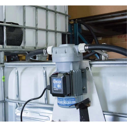 115V AC DEF Transfer Pump & IBC Tote Bracket with Nozzle Superchem Industries