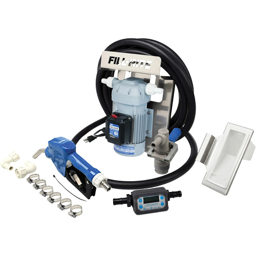 115V AC DEF Transfer Pump & IBC Tote Bracket with Nozzle & Meter Superchem Industries