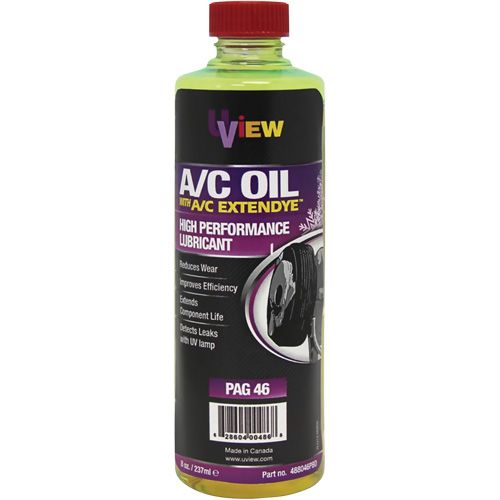 Huile PAG 46 avec ExtenDye pour syst&egrave;me de climatisation, 237 ml, Bouteille Superchem Industries