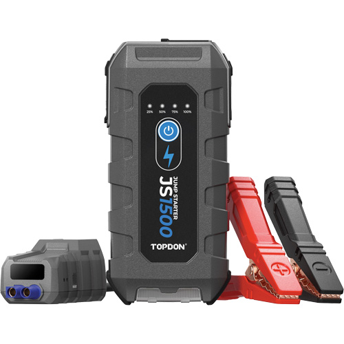 D&eacute;marreur d'appoint, survolteur, banque d'alimentation et lampe de poche JumpSurge1500 Superchem Industries