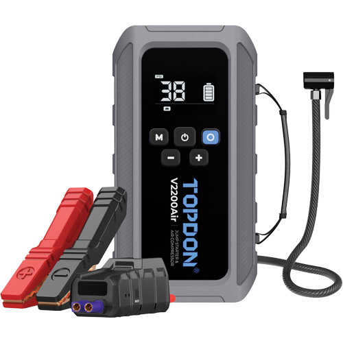 V2200Air 2-in-1 2200 Peak Amp Jump Starter & Tire Inflator Superchem Industries