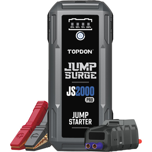 D&eacute;marreur de secours, banque d'alimentation et lampe de poche JumpSurge2000Pro &agrave; 2500 A de pointe Superchem Industries