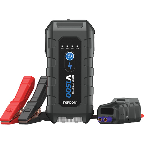 D&eacute;marreur d'appoint, survolteur, banque d'alimentation et lampe de poche V1500 Superchem Industries