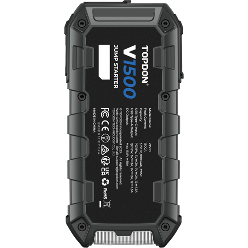 D&eacute;marreur d'appoint, survolteur, banque d'alimentation et lampe de poche V1500 Superchem Industries