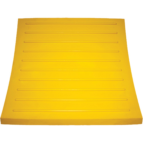 Wheel Chock, Polyurethane, Yellow, 15-1/4" W x 12-1/8" D x 10-3/4" H Superchem Industries