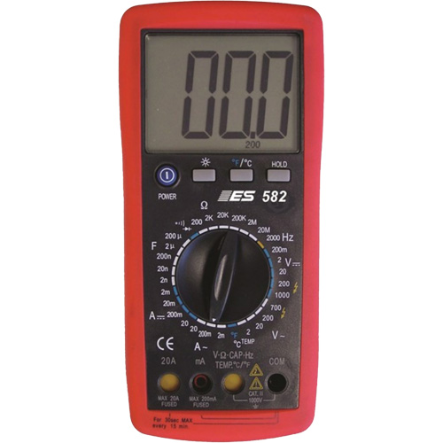 Deluxe Digital Multimeter with Amp Shutters Superchem Industries