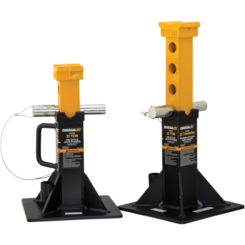 Heavy-Duty Jack Stand, Locking Pin, 22 Tons Capacity, 12-1/4" - 19-7/8" H Superchem Industries