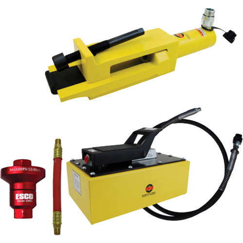 Ensemble de brise-talon pour pneus g&eacute;ants/&eacute;quipement de terrassement avec pompe hydraulique de 5 pintes Superchem Industries