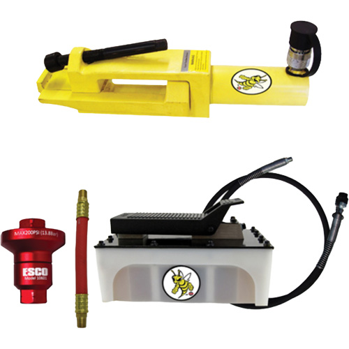 Ensemble de brise-talon pour pneus g&eacute;ants/&eacute;quipement de terrassement Yellow Jackit Superchem Industries