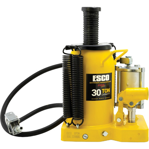 Cric-bouteille de s&eacute;rie Pro, 30 tonnes, Air comprim&eacute;/hydraulique, 20" Hauteur &eacute;lev&eacute;e Superchem Industries