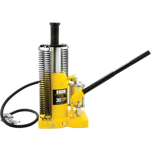 Cric-bouteille de s&eacute;rie Pro, 30 tonnes, Air comprim&eacute;/hydraulique, 20" Hauteur &eacute;lev&eacute;e Superchem Industries