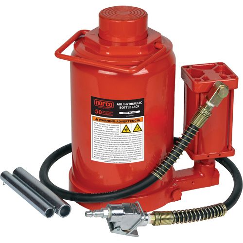 Cric-bouteille hydraulique de hauteur standard, 50 tonne(s), Air comprim&eacute;/hydraulique, 19" Hauteur &eacute;lev&eacute;e Superchem Industries