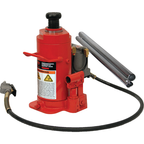 Standard Height Bottle Jack, 12 Ton(s), Air Hydraulic, 19-3/4" Raised Height Superchem Industries