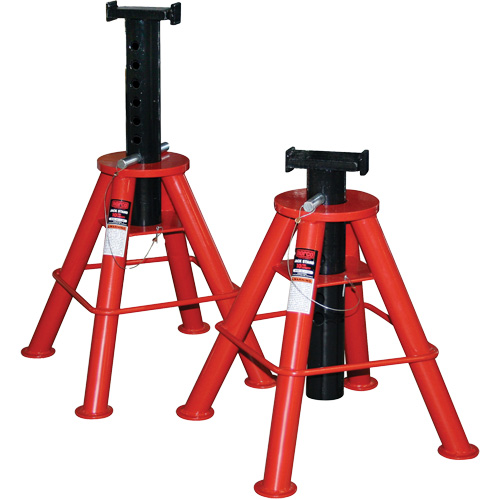 High Height Jack Stand, Locking Pin, 10 Tons Capacity, 28" - 47" H Superchem Industries