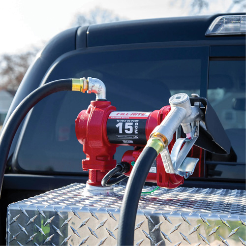 12V DC Fuel Transfer Pump with Nozzle Superchem Industries