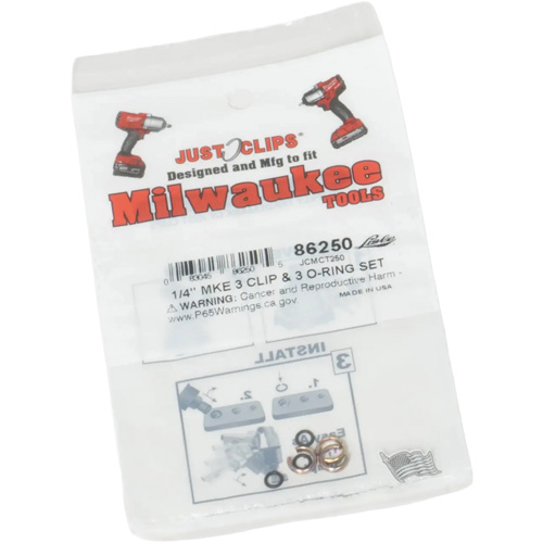 Jeu de clips et joints toriques de 1/4 po pour Milwaukee Superchem Industries