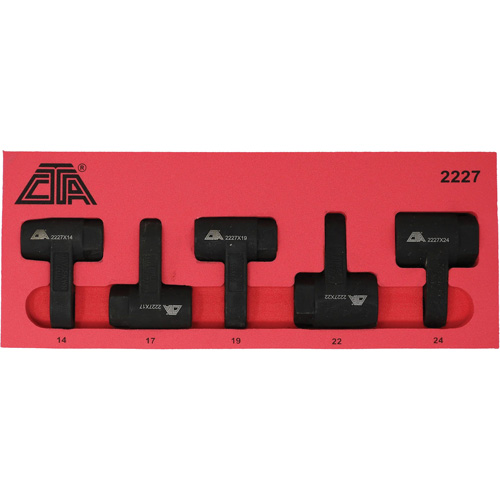 Exhaust Gas Sensor Socket Set, 5 Pieces, 1/2" Drive Size Superchem Industries