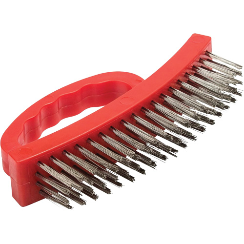 Brosse m&eacute;tallique &agrave; corps en nylon de 6,5" lo avec poils en acier inoxydable Superchem Industries